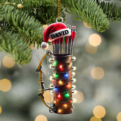 Maxcorners Custom Name Archery Ornament, Archery Christmas Gift Decoration 2D Flat LM2111