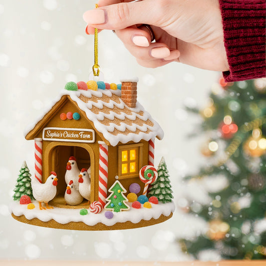 Maxcorners Chicken Farm, Home Decor, Christmas Ornament, Personalized Ornament 2D Flat LM2111