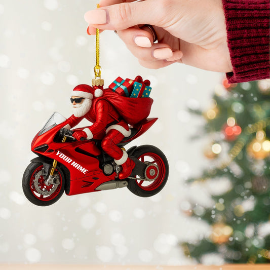 Maxcorners Santa Rider Home Decor, Christmas Ornament, Personalized Ornament 2D Flat LM2111