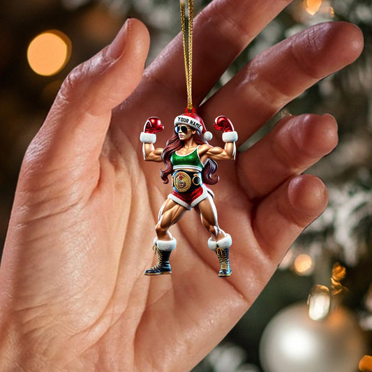 Maxcorners Strong Woman Home Decor Christmas Ornament, Personalized Ornament 2D Flat LM2211