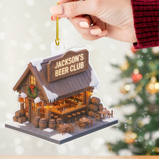 Maxcorners Beer Club, Home Decor, Christmas Ornament, Personalized Ornament 2D Flat LM2111