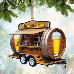 Maxcorners Custom Name Barista Ornament, Barista Christmas Decoration5 2D Flat LM2111