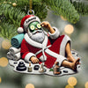 Maxcorners Custom Name Santa Spa Ornament, Santa Christmas Gift Decoration 2D Flat LM2111