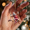 Maxcorners Santa Plays Badminton Christmas Ornament, Personalized Ornament 2D Flat LM2211