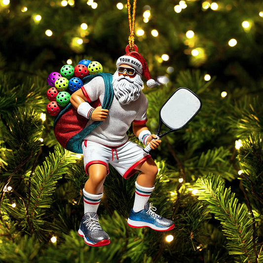 Maxcorners Sporty Santa Christmas Home Decor Christmas Ornament, Personalized Ornament 2D Flat LM2211