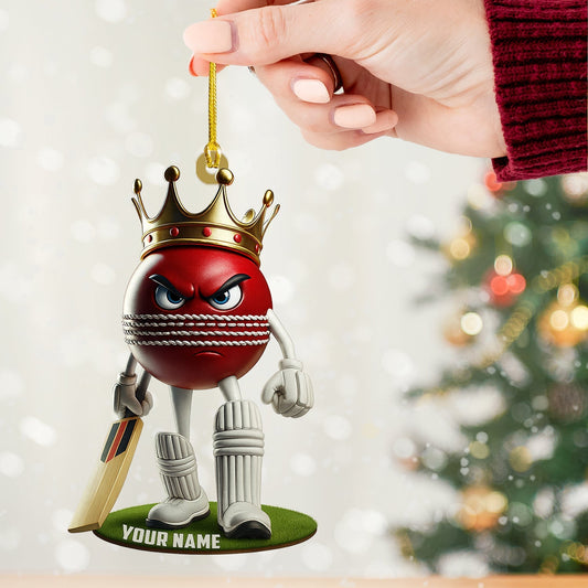 Maxcorners Cricket Ball, Home Decor, Christmas Ornament, Personalized Ornament 2D Flat LM2111