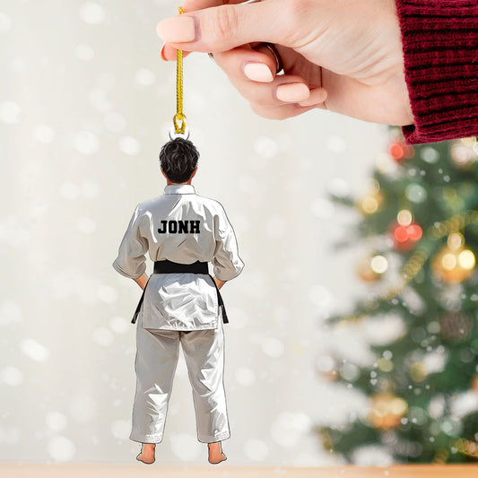 Maxcorners Custom Ornament, Judo Outfit Ornament, Christmas Decor 2D Flat LM2211
