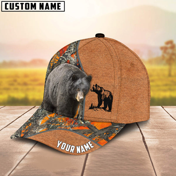 Maxcorners Bear Hunting Leather Pattern Personalized 3D Cap