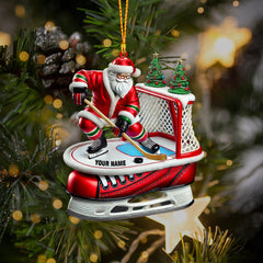 Maxcorners Hockey Christmas Home Decor Christmas Ornament, Personalized Ornament4 2D Flat LM2211