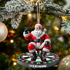 Maxcorners Santa Darts Christmas Ornament, Personalized Ornament 2D Flat LM2211