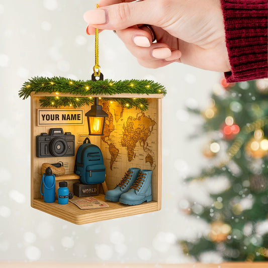 Maxcorners Hiking Corner, Home Decor, Christmas Ornament, Personalized Ornament 2D Flat LM2111