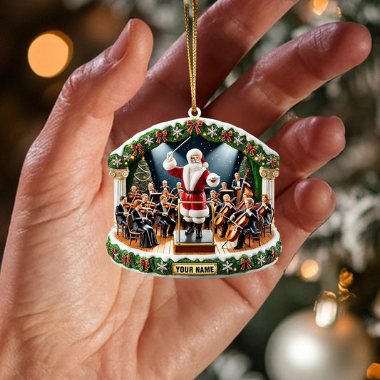 Maxcorners Santa Orchestra Home Decor Christmas Ornament, Personalized Ornament 2D Flat LM2211