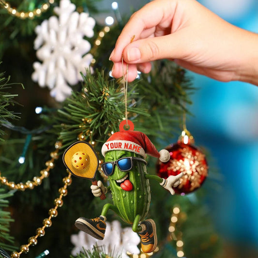 Maxcorners Christmas Pickleball, Home Decor, Christmas Ornament, Personalized Ornament 2D Flat LM2111