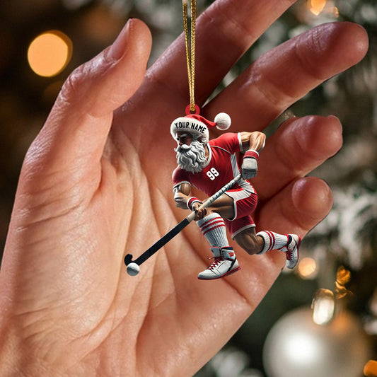 Maxcorners Field Hockey Home Decor Christmas Ornament, Personalized Ornament 2D Flat LM2211