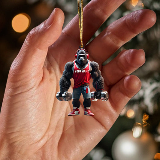 Maxcorners Dumbbells Home Decor Christmas Ornament, Personalized Ornament 2D Flat LM2211