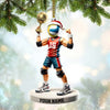 Maxcorners Custom Name and Number Volleyball Ornament, Volleyball Lover Christmas Gift 2D Flat LM2111