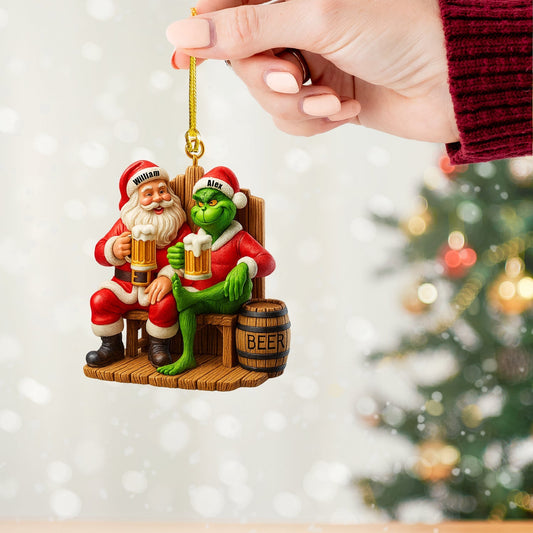 Maxcorners Beer Friends, Home Decor, Christmas Ornament, Personalized Ornament 2D Flat LM2111
