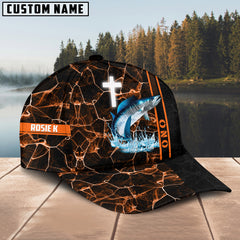 Maxcorners Premium Cross And Deer 3D Personalized Multicolor Cap For Rhonda