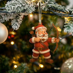Maxcorners Archery Santa Christmas, Home Decor, Christmas Ornament, Personalized Ornament 2D Flat LM2111