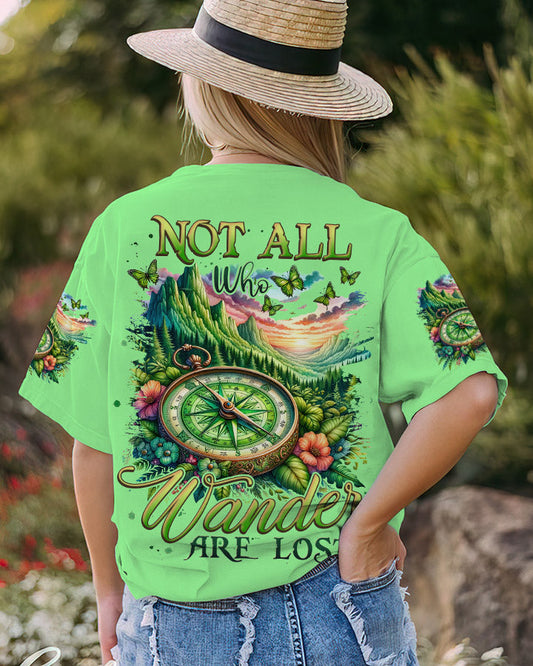 Maxcorners Not All Who Wander Are Lost Compass All Over Print LM2101