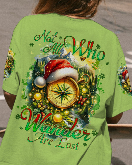 Maxcorners Not All Who Wander Are Lost Compass Christmas All Over Print LM2101