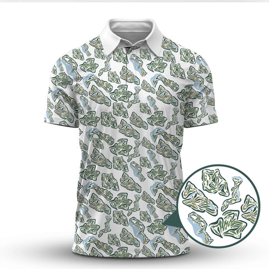 Maxcorners Men’s Camo Golf Shirt, Camo Golf Polos, Golf Gift For Golfers, Pattern Crazy Golf Shirts