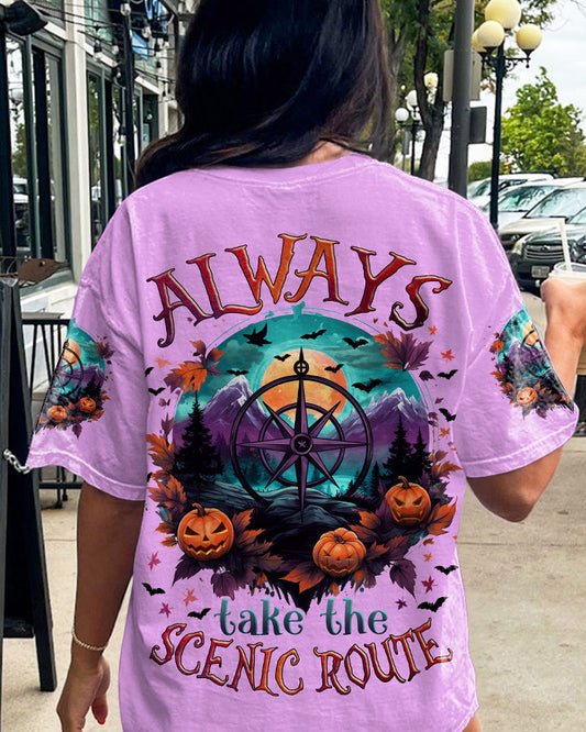 Maxcorners Always Take The Scenic Route Halloween Compass All Over Print LM2101