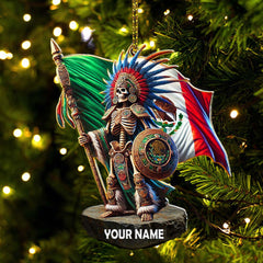 Maxcorners Custom Name Mexico Ornament, Christmas Gift for Mexico Lover 2D Flat LM2111