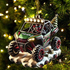 Maxcorners Custom Name Mountain Truck Ornament, Christmas Gift 2D Flat LM2111