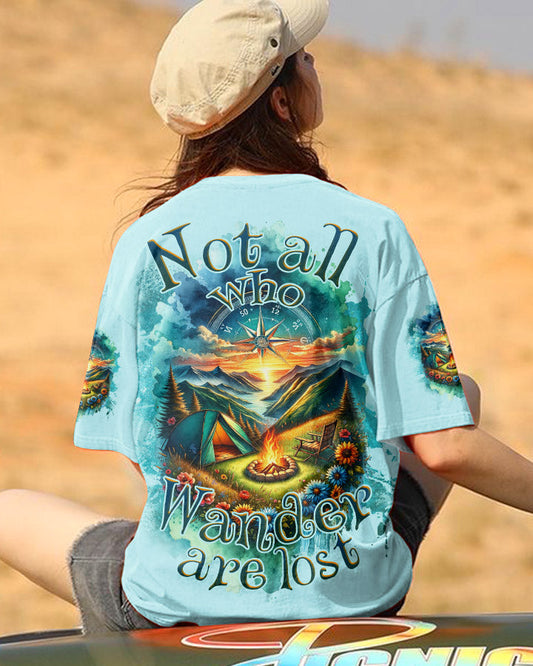 Maxcorners Not All Who Wander Are Lost Compass All Over Print LM2101
