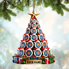 Maxcorners Custom Name Archery Christmas Tree Ornament, Christmas Gift 2D Flat LM2211