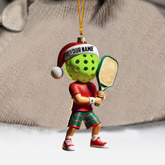 Maxcorners Pickleball Christmas Ornament, Personalized Ornament 2D Flat LM2211