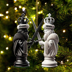 Maxcorners Custom Name Chess Ornament, Chess Lover Christmas Gift 2D Flat LM2111