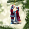 Maxcorners Santa Couple Christmas Ornament, Personalized Ornament 2D Flat LM2211