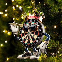 Maxcorners Custom Name Dart Ornament, Christmas Gift Decoration 2D Flat LM2111