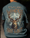 Maxcorners Not All Who Wander Are Lost Deer Compass All Over Print LM1601