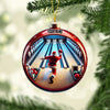 Maxcorners Bowling Santa Decor Christmas Ornament, Personalized Ornament 2D Flat LM2211