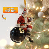 Maxcorners Pool Player Santa Ornament