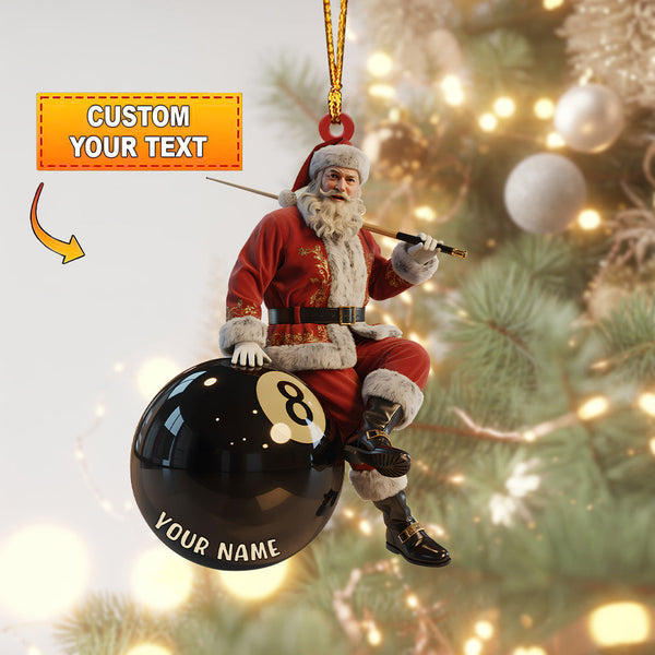 Maxcorners Pool Player Santa Ornament
