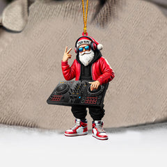 Maxcorners Santa DJ Home Decor Christmas Ornament, Personalized Ornament 2D Flat LM2211