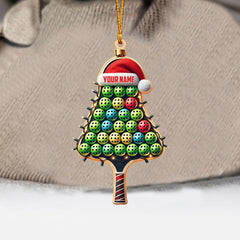 Maxcorners PickleBall Christmas Ornament, Personalized Ornaments 2D Flat LM2211