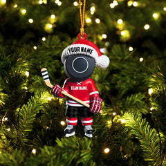Maxcorners Squid Game Hockey Christmas Ornament, Personalized Ornament 2D Flat LM2211