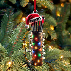 Maxcorners Custom Name Archery Ornament, Archery Christmas Gift Decoration 2D Flat LM2111