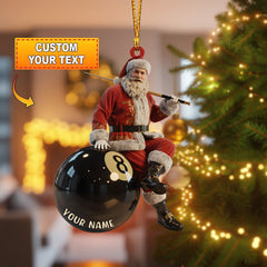 Maxcorners Billiard Pool Player Santa Ornament
