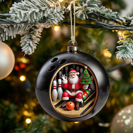 Maxcorners Bowling Ball Christmas Home Decor Christmas Ornament, Personalized Ornament 2D Flat LM2211