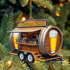 Maxcorners Custom Name Barista Ornament, Barista Christmas Decoration5 2D Flat LM2111