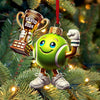 Maxcorners Custom Name Tennis Ornament, Tennis Lover Christmas Gift 2D Flat LM2111