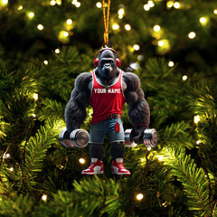 Maxcorners Dumbbells Home Decor Christmas Ornament, Personalized Ornament 2D Flat LM2211