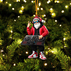 Maxcorners Santa DJ Home Decor Christmas Ornament, Personalized Ornament 2D Flat LM2211