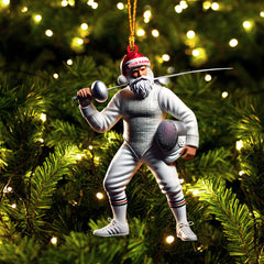 Maxcorners Fencing Christmas Ornament, Personalized Ornament 2D Flat LM2211